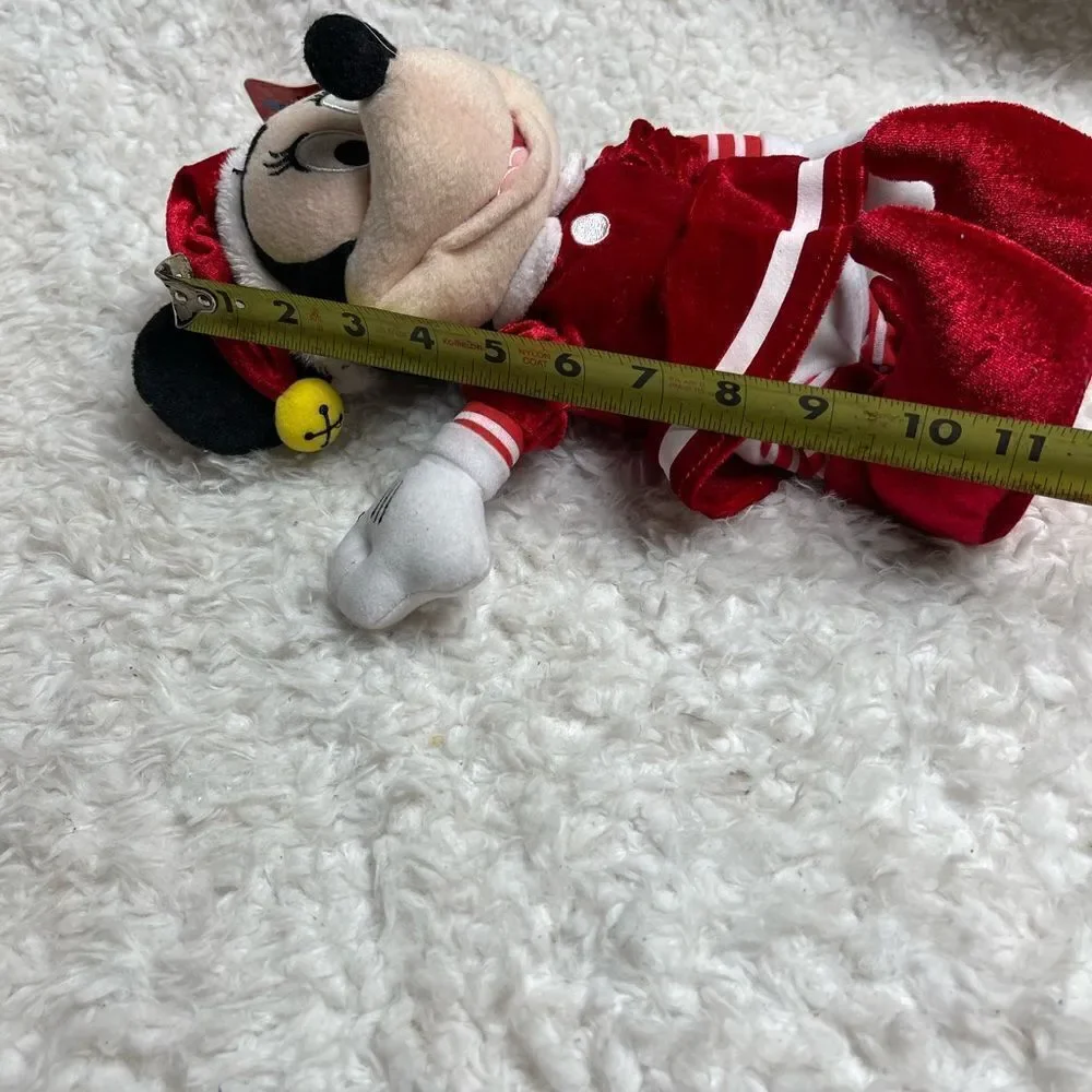 NWT Disney singing  & dancing Christmas Minnie dress up in red velvet & …